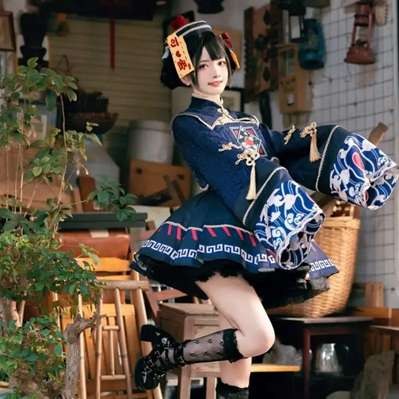 Anime Cosplay Ladies - Sukienka Lolita w stylu chińskim, słodka,