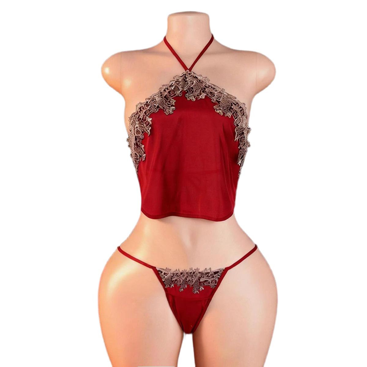 Anime Cosplay Ladies - Czerwony pas biodrowy z majtkami, top