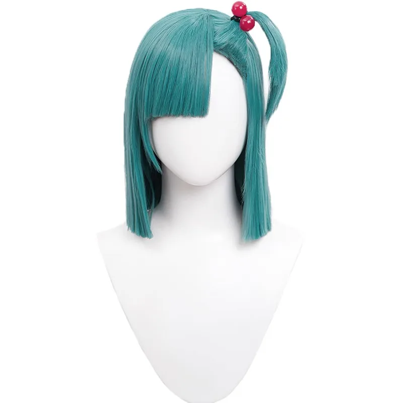 Anime Cosplay Blue Hair - Peruka Cosplay Bulma Damska Niebiesko-Zielona Krótkie