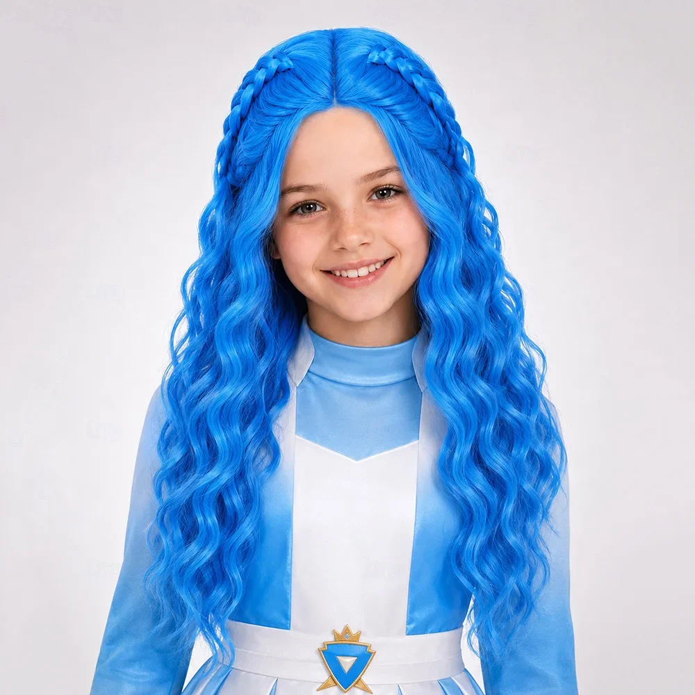 Peruka z syntetycznych włosów, – Anime Cosplay Blue Hair recenzja i cena