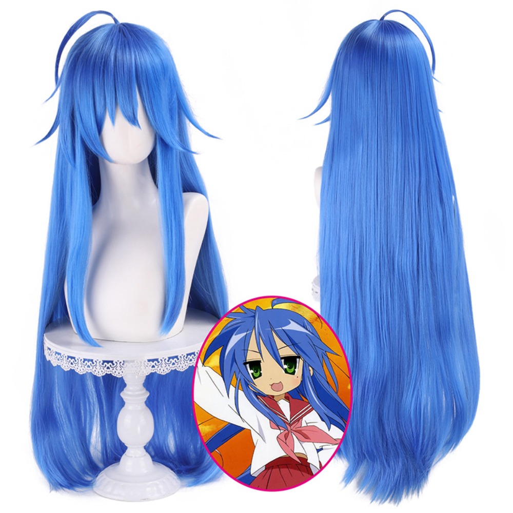 Peruka do cosplayu Anime Lucky – Anime Cosplay Blue Hair recenzja i cena